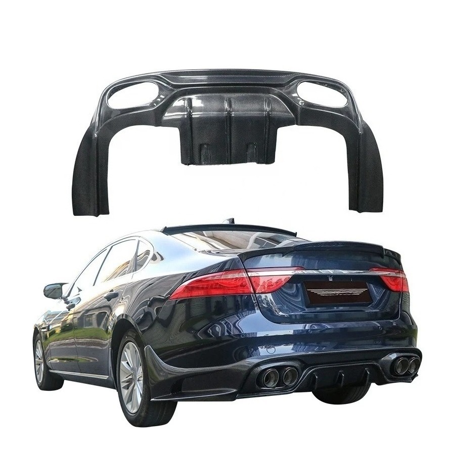 2015-2020 for XFL Carbon Fiber Rear Diffuser with Exhaust Cut-Outs New Condition Rear Bumper Lip Body Kits
